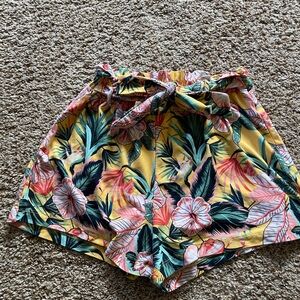 Tropical Floral Print Shorts